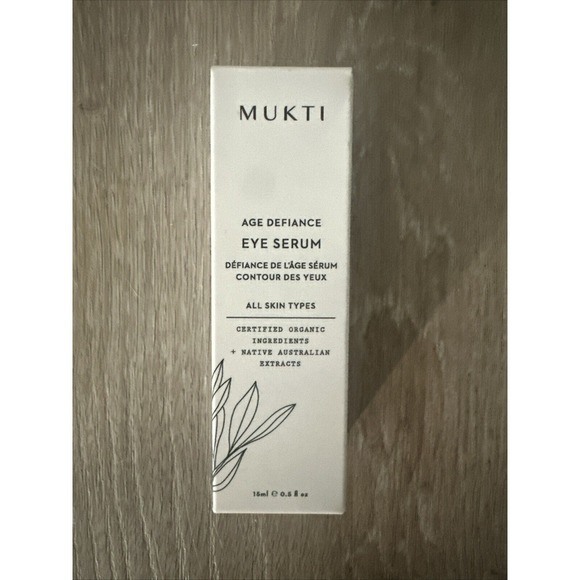 Mukti Age Defiance Eye‎ Serum NIB .5 Oz
